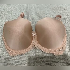 VICTORIAS SECRET 34DDD Dream Angels Lined Demi Bra-nude